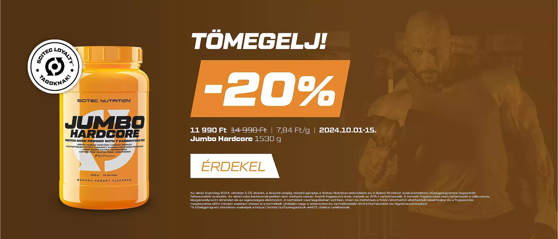 Scitec Jumbo Hardcore tömegnövelő akció